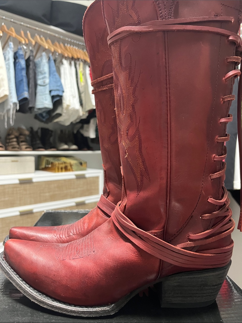 Freebird  Red Leather Western Cowboy Boots Warden - Picture 4 of 6
